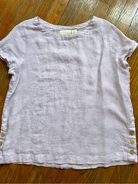 Cynthia Rowley Light Orchid Linen Top - Picture 2 of 4
